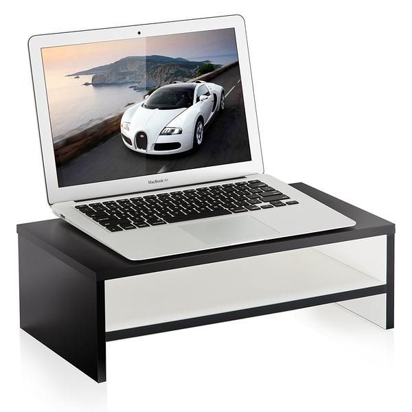 Royal Craft Wood Luxury Monitor Stand Riser Bamboo Office Desk Storage Organizer Monitor Riser Wooden Standing Desk Desk Organization