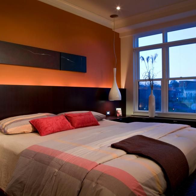 orange bedroom walls