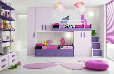 Cuarto de niña morado cama doble | cuartos para niñas | Pinterest ... Cuarto de niña morado cama doble | cuartos para niñas | Pinterest ...