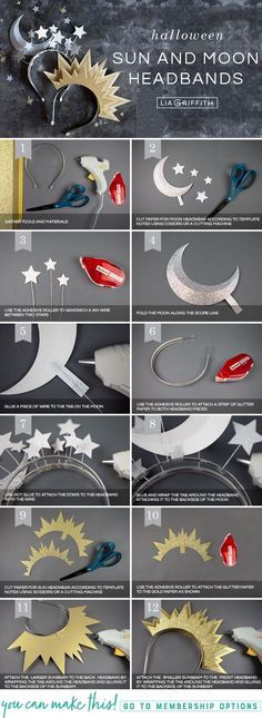 DIY Sun and Moon Headbands for Halloween - Lia Griffith