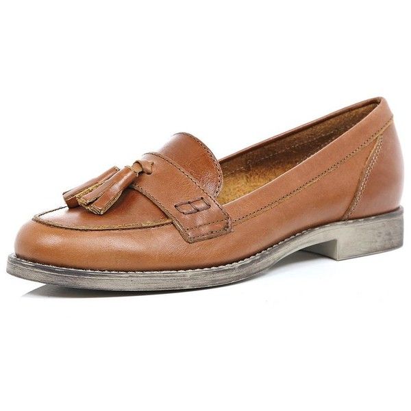 River Island Brown Leather Tassel Loafers Brown Shoe Boots Brown Flat Shoes Boot Shoes Women
