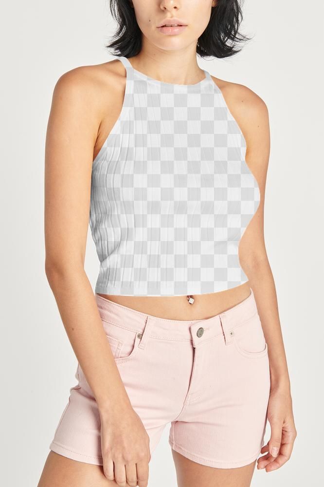 Download Png women's high neck crop top mockup | free image by rawpixel.com / Chanikarn Thongsupa ...