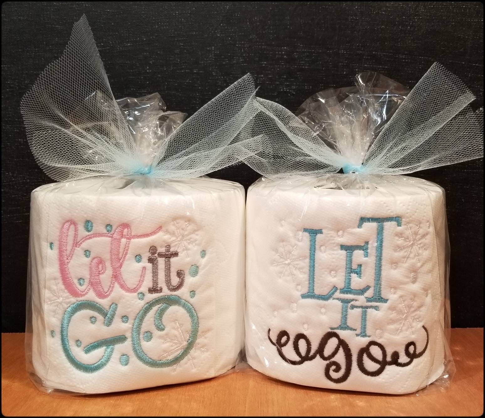Frozen Inspired Kids Christmas Gag Gift Let It Go Secret Santa Frozen Inspired Gift Let It Go Kids Christmas Secret Santa Gag Embroidered Toilet Paper Gifts For Everyone By Southernthrills