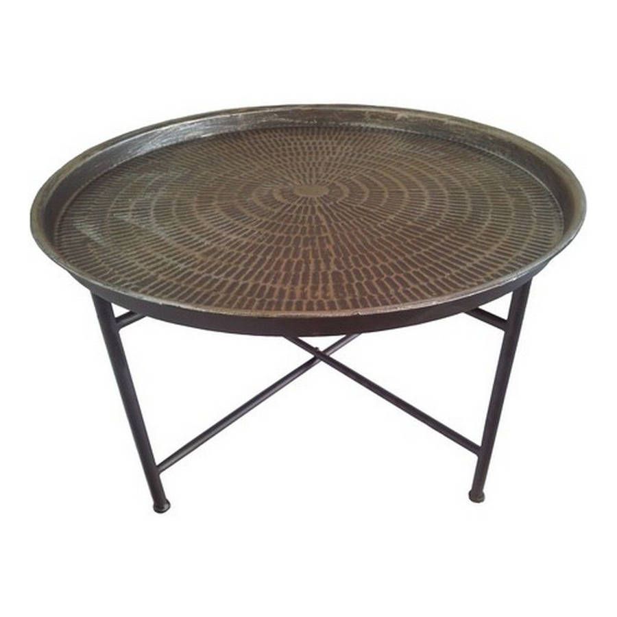 Hammered Metal Coffee Table Copper coffee table, Round