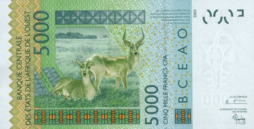 5 000 5000 Francs s Banknote Back Date 2003 Bank Notes Paper 5-000-5000-francs-s-banknote-back-date-2003-bank-notes-paper