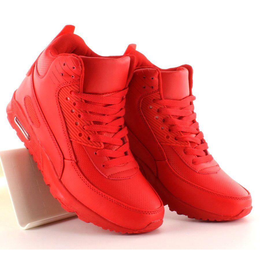 Obuwie sportowe za kostkę B3701 red czerwone | Wedge sneaker Obuwie sportowe za kostkę B3701 red czerwone | Wedge sneaker