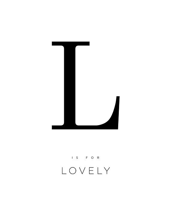 LETTER L POSTER, letter l print, gorgeous, alphabet poster picture relating to Printable Poster Letters named LETTER L POSTER, letter l print, gorgeous, alphabet poster