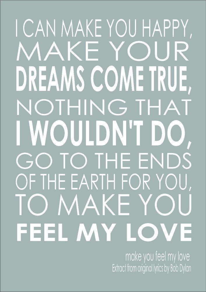 Make You Feel My Love Song Lyric Quote Adele Bob Dylan Print Poster kutty-movie-feel-my-love-song-love-lovesong-lovesongtamil