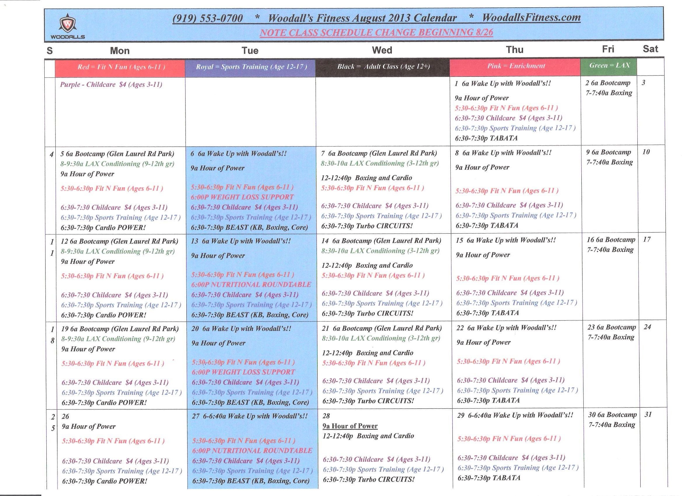 August 2013 Calendar Woodallsfitness August Calendar C Note August 2013 Calendar Woodallsfitness August Calendar C Note