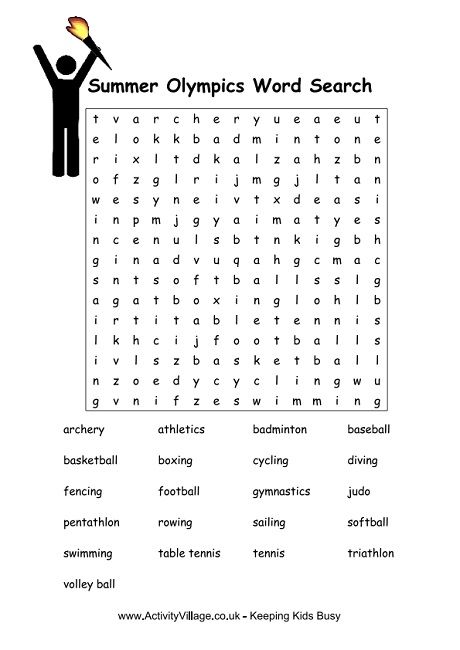 summer olympics word search summer olympics sports