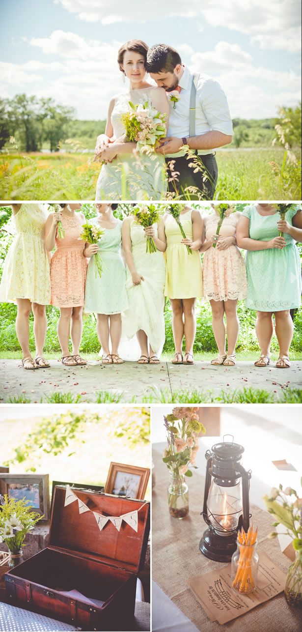 pastel-summer-iowa-park-wedding | Project wedding, Park weddings, Sunset wedding