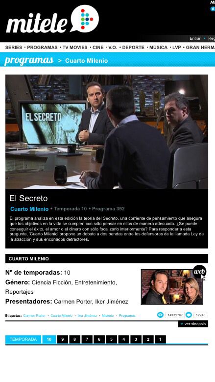 CuartoMilenio se mantiene en forma: Audiencias de ayer, 9.3% y ... CuartoMilenio se mantiene en forma: Audiencias de ayer, 9.3% y ...