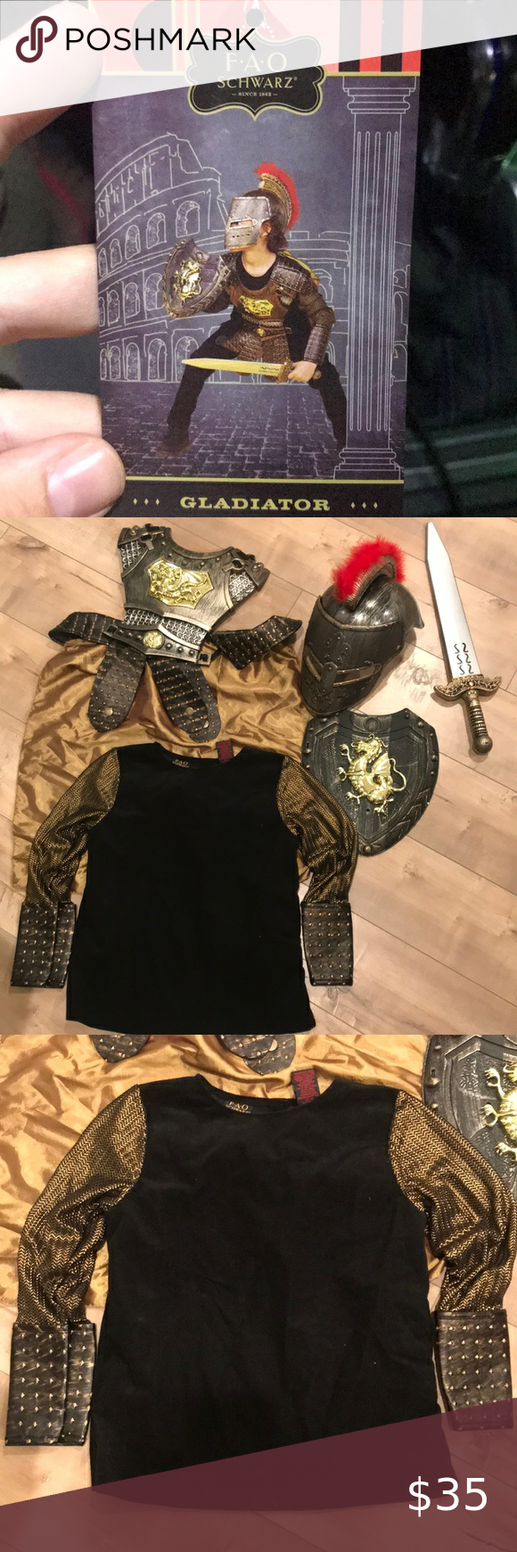 FAO Schwarz Gladiator Costume Halloween Sz XL(7) New without tags