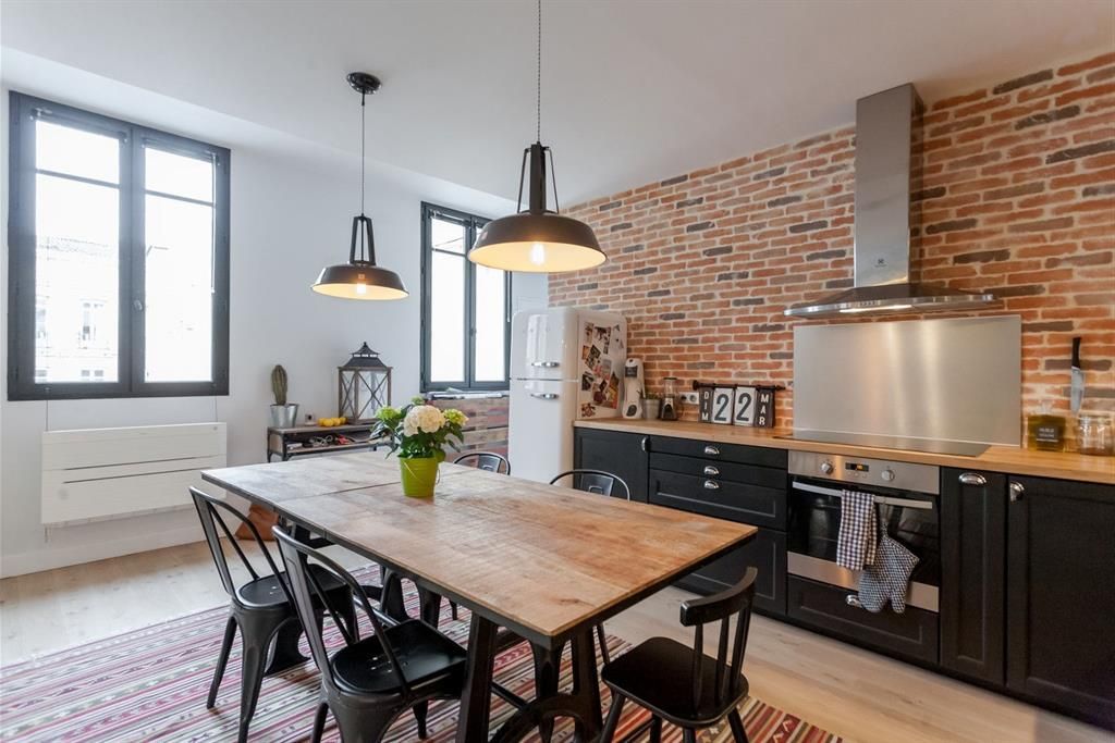 Cliquez pour agrandir et passer en diaporama | Cuisine style industriel