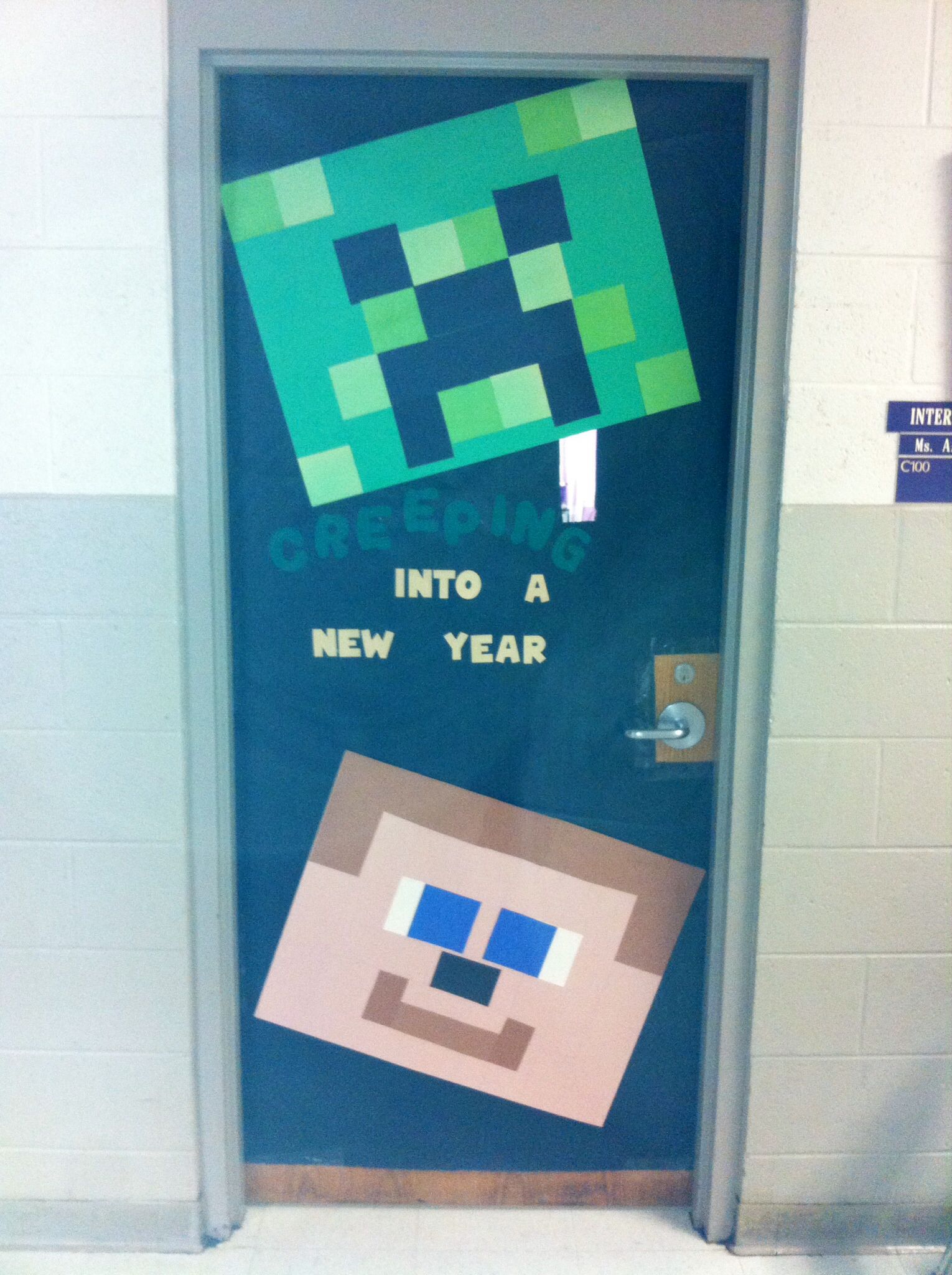 Minecraft Classroom Door Minecraft Classroom Door Decorations Classroom January Door Decorations