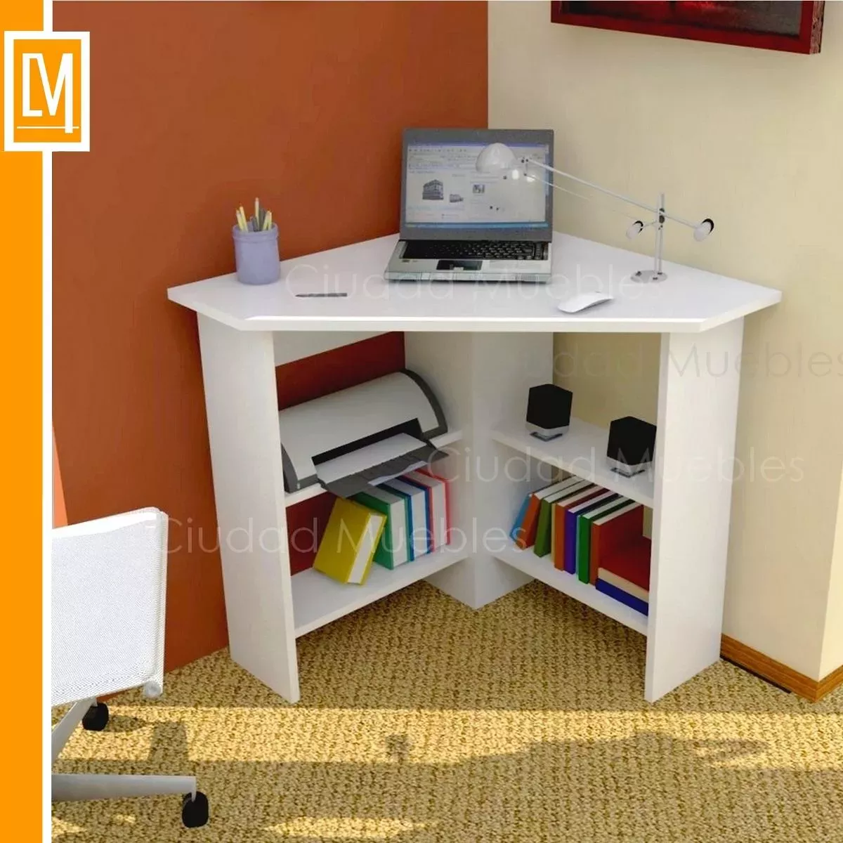 Awesome White Corner Desk With Hutch And Drawers