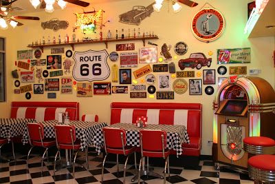 Pink Saay In Our 50s Diner Decor 50s Diner Decor
