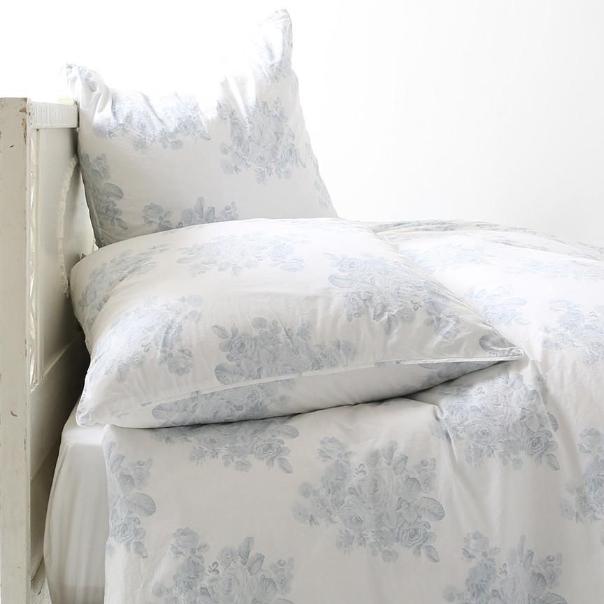 The Shadow Blue Bedding Collection Pairs Soft White Cotton - White Bedding With Blue Flowers The Shadow Blue Bedding Collection Pairs Soft White Cotton - White Bedding With Blue Flowers