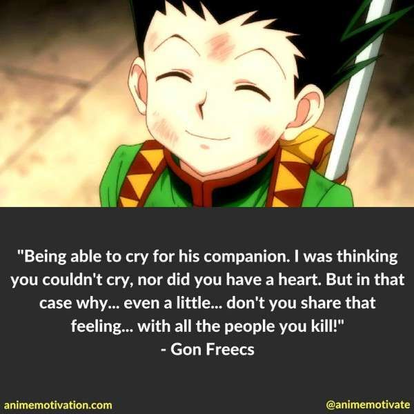 38 Hunter x Hunter Quotes Anime Fans Will LOVE | Hunter quote, Hunter