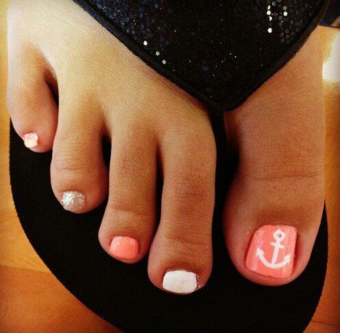 Anchors!! Love The Anchor On The Big Toe! Nail Art. Pinterest Anchors!! Love the anchor on the big toe! - Anchors!! Love The Anchor On The Big Toe! Nail Art. Pinterest