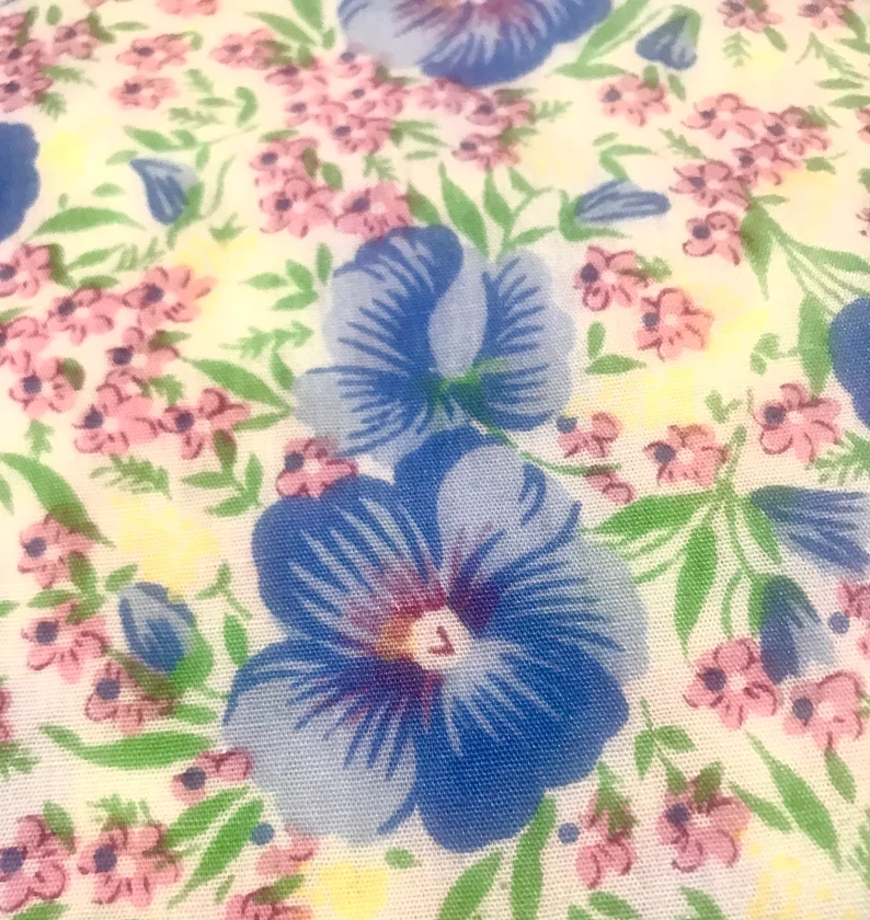 Yellow Flowers With Hunting Ducks Vintage Fabric Spring Ind 44 “W x 4 Yards Yellow Flowers With Hunting Ducks Vintage Fabric Spring Ind 44 “W x 4 Yards
