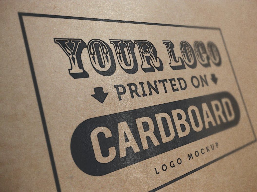 Download Cardboard logo mockup psd (con immagini)