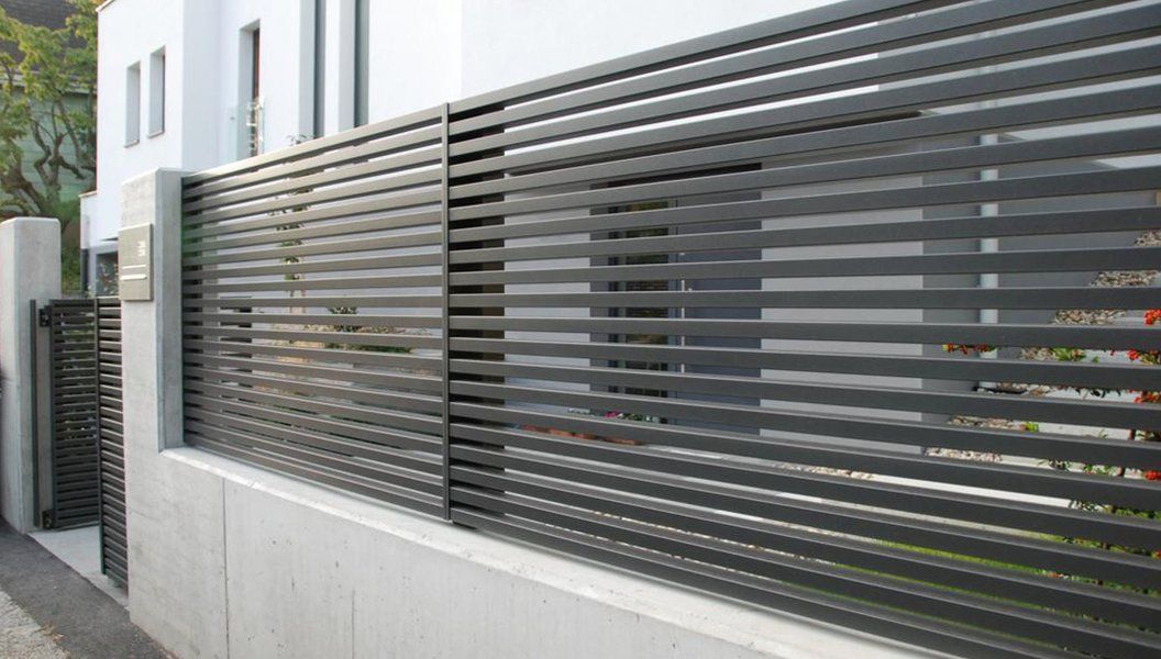 Modell LINEA S, anthrazit Modernes zaun design, Zaun garten