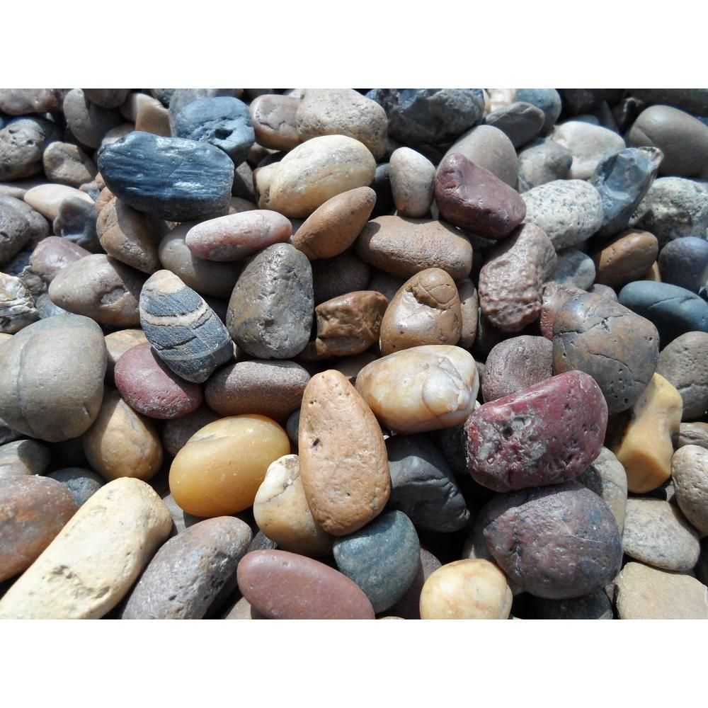 Vigoro 0 5 Cu Ft Creek Stone 54346v The Home Depot Landscaping With Rocks Hardscape Stone Decor