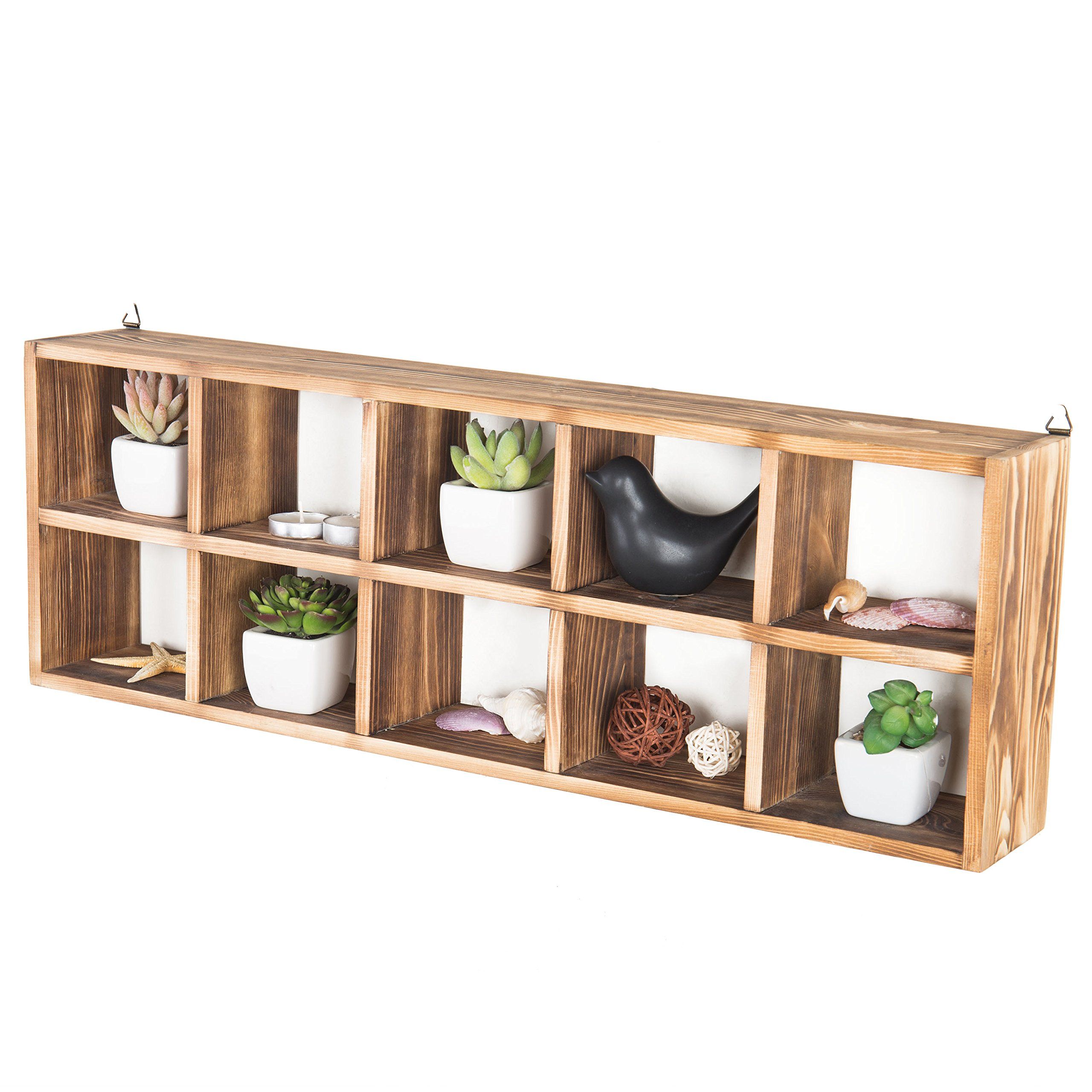 Wall Mountable Pine Wood 10Compartment Shadow Box Freestanding Cubby wall-mountable-pine-wood-10compartment-shadow-box-freestanding-cubby