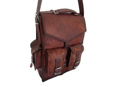 Men/'s New Genuine Leather Vintage Laptop Backpack Rucksack Messenger Satchel Bag
