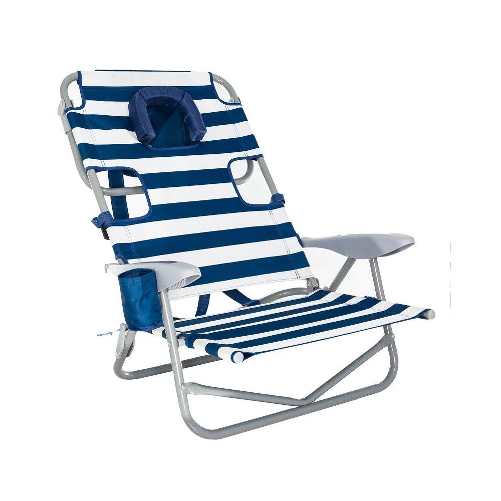 Ostrich On Your Back Outdoor Lounge 5 Position Recline Beach Chair Outdoor Lounge 5 Position Recline