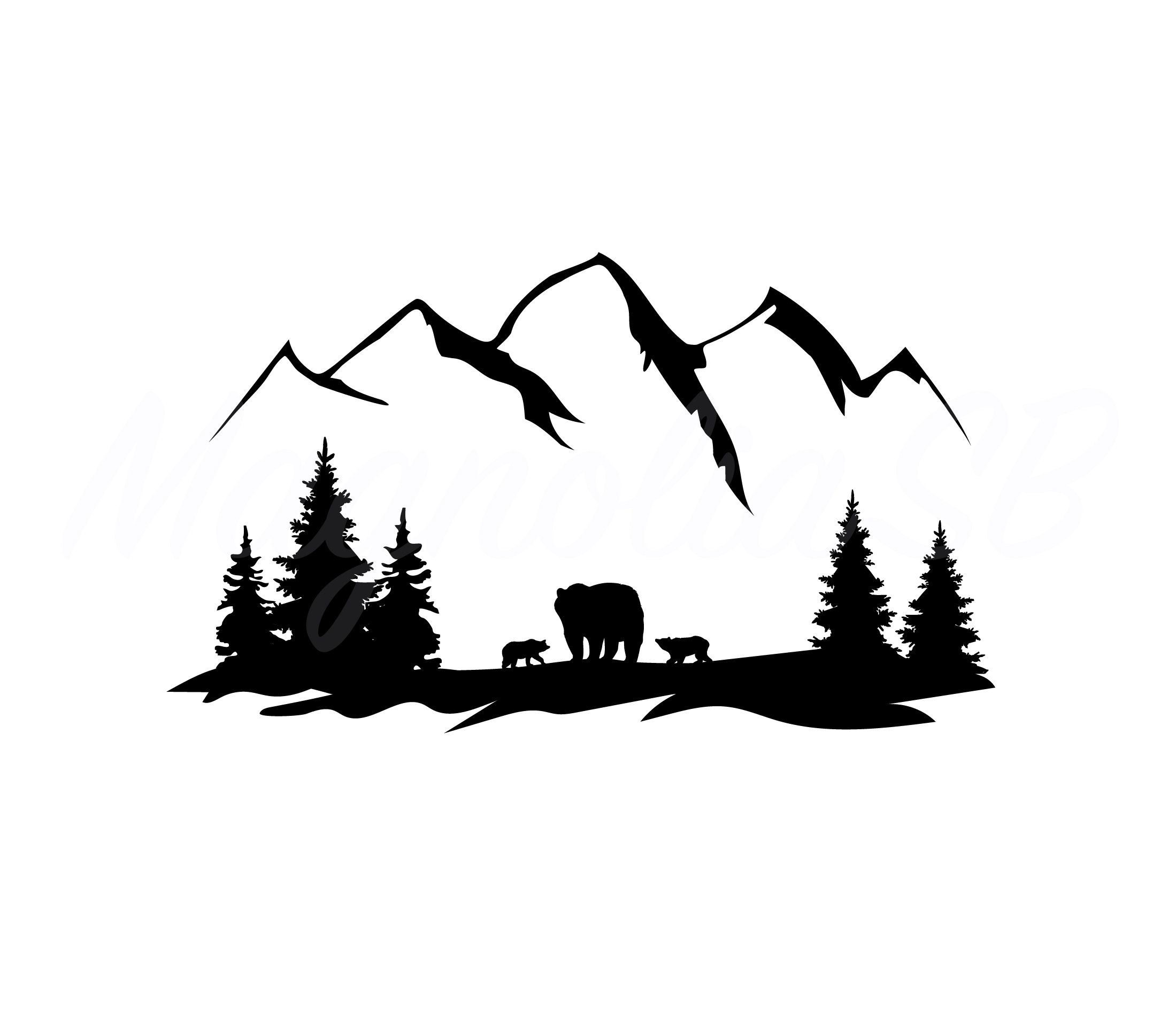Free Free Mountain Range Bear Svg 21 SVG PNG EPS DXF File