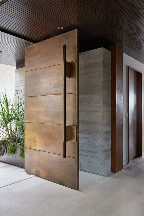 9 Awesome Brass Front door designs to give a wow-factor to y…