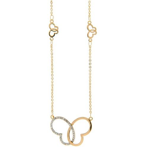 16/" Rose Gold Plated Necklace w// Sea Inspired Pendant w// Crystals by Matashi