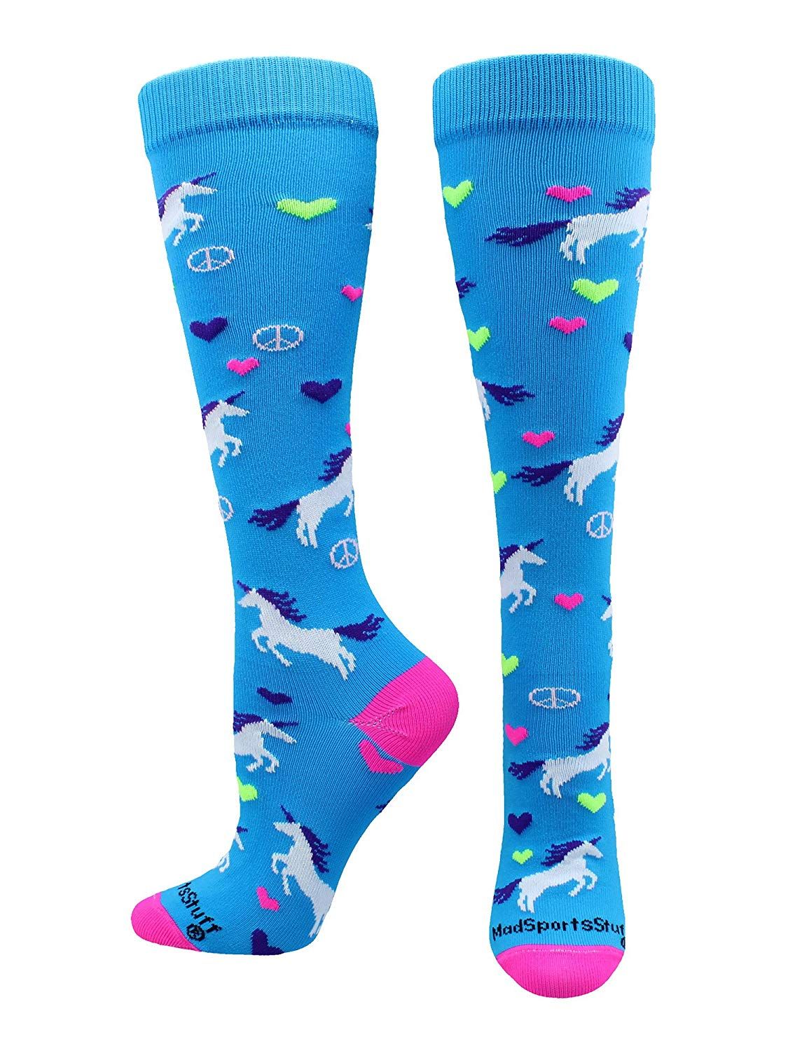 MadSportsStuff Christmas Unicorn Socks Over The Calf MadSportsStuff Christmas Unicorn Socks Over The Calf