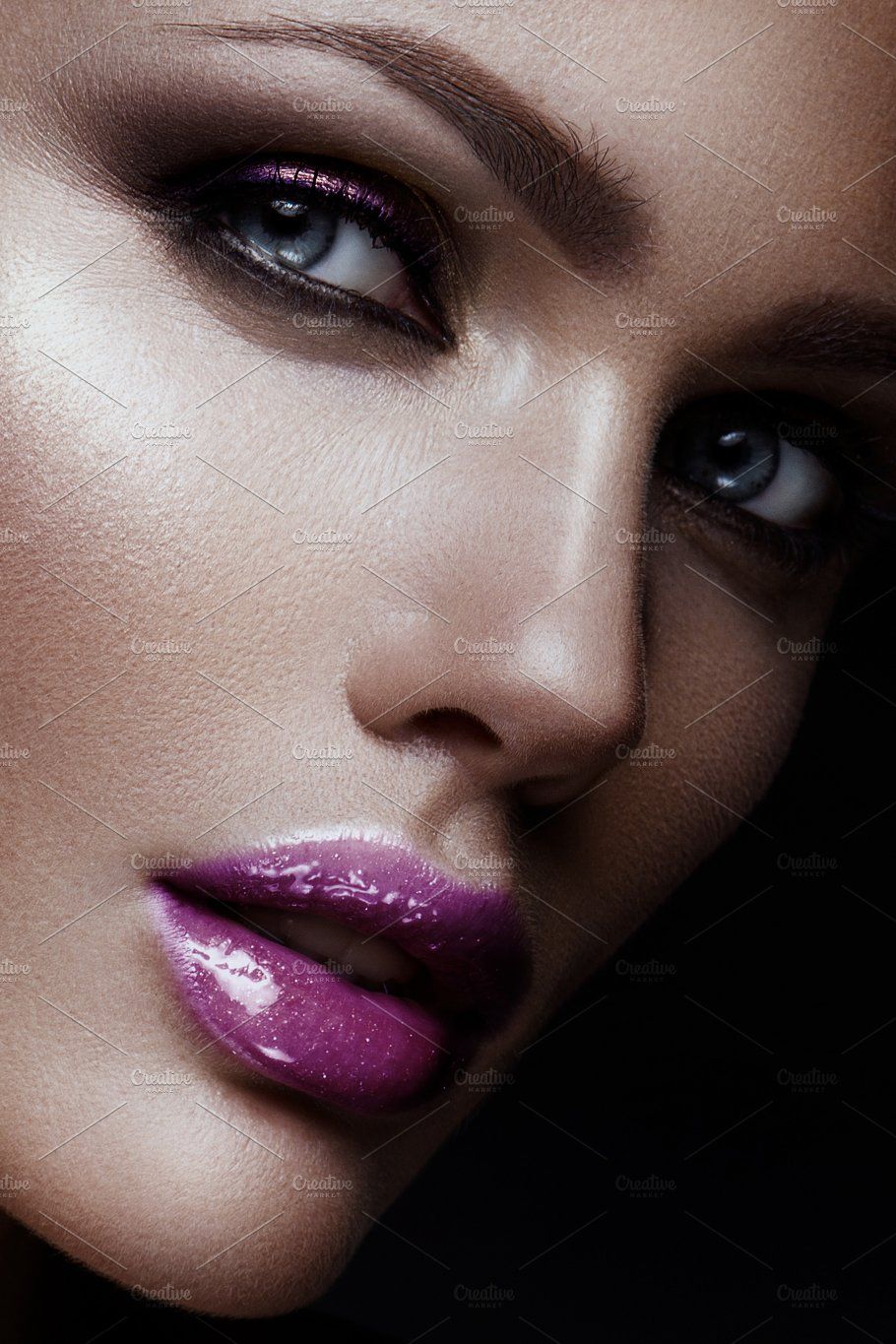 Beauty Fashion Model Girl With Bright Makeup Fashion Beauty Pink Portrait