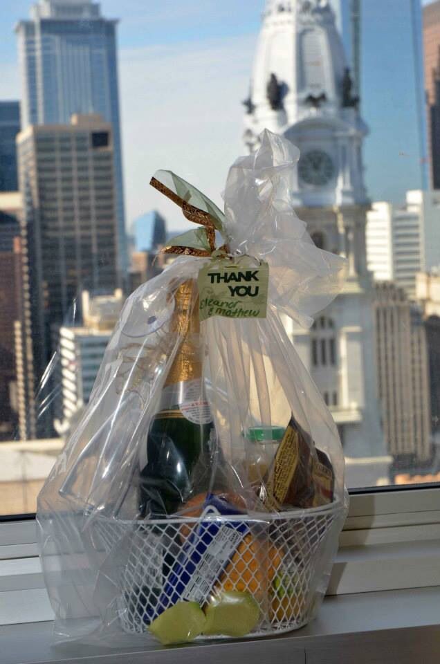 Wedding hotel baskets Table decorations, Hotel wedding
