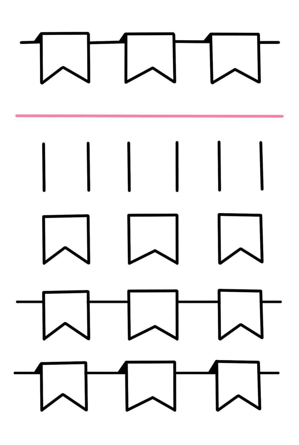 Simple Bullet Journal banners to add some extra decoration to your titles and headers. Simple step-by-step tutorials to add creativity to your Bullet Journal pages. Bullet Journal banner ideas and tutorials for inspiration! #mashaplansw #bulletjournal #headers #banners #bujoinspo #creative Bullet Journal Stencils, Bullet Journal Paper, Bullet Journal Notebook, Bullet Journal Lettering Ideas, Bullet Journal Ideas Pages, Bullet Journal Inspiration, Journal Pages, Sketch Notes, Sketch Book