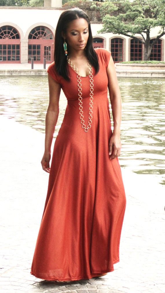 rust orange maxi