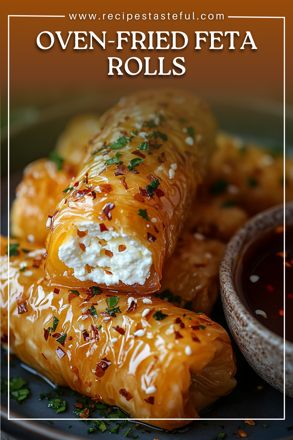 Oven Fried Feta Rolls With Chili Honey Recipe Fries In The Oven Oven Fried Feta Rolls With Chili Honey Recipe Fries In The Oven