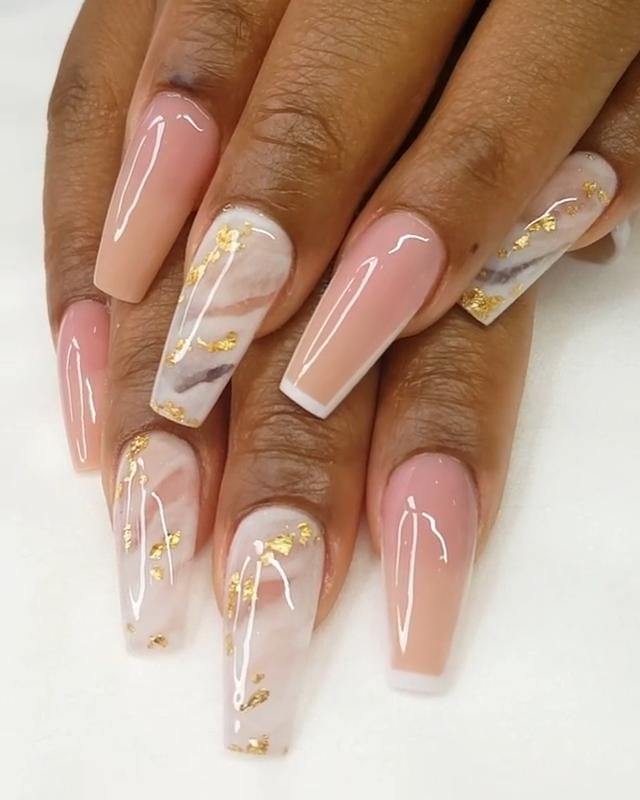 Ombré Nude Marble French Ombré Nude Marble French