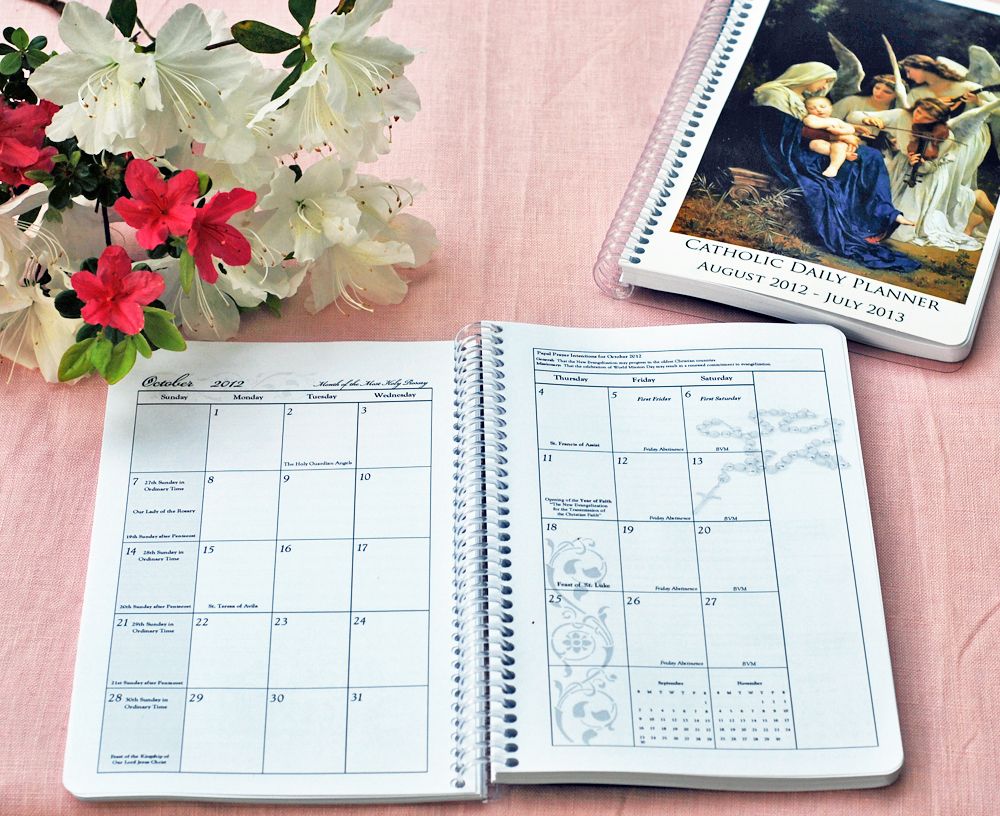 Catholic Daily Planner includes feast days, liturgical colors, etc Catholic Daily Planner includes feast days, liturgical colors, etc