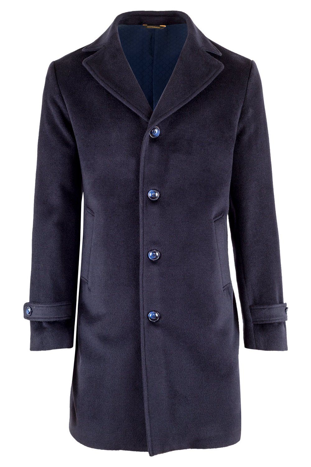 Bugatti Wool And Cashmere Overcoat MONTEZEMOLO - Coats - Blue Wool&Cashmere Overcoat - MONTEZEMOLO
