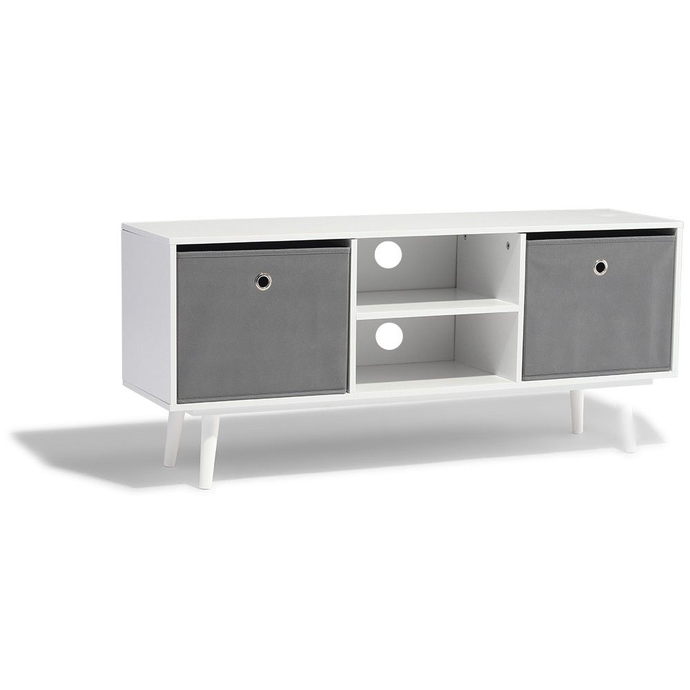 Meuble TV Bilbao blanc 2 tiroirs et 2 niches Meuble TV Salon Meuble GiFi Meuble gifi Meuble TV Bilbao blanc 2 tiroirs et 2 niches Meuble TV Salon Meuble GiFi Meuble gifi