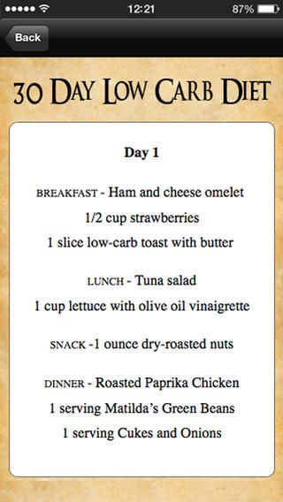30 Day Low Carb Diet Meal Plan On The App Store 30 Day Low Carb Diet Low Carb Diet Meal Plan Low Carb Meal Plan