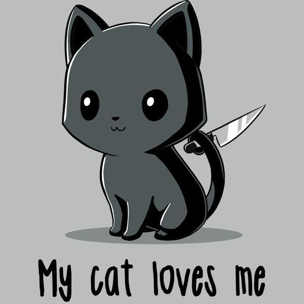 My Cat Loves Me Cute cartoon drawings, Cute animal