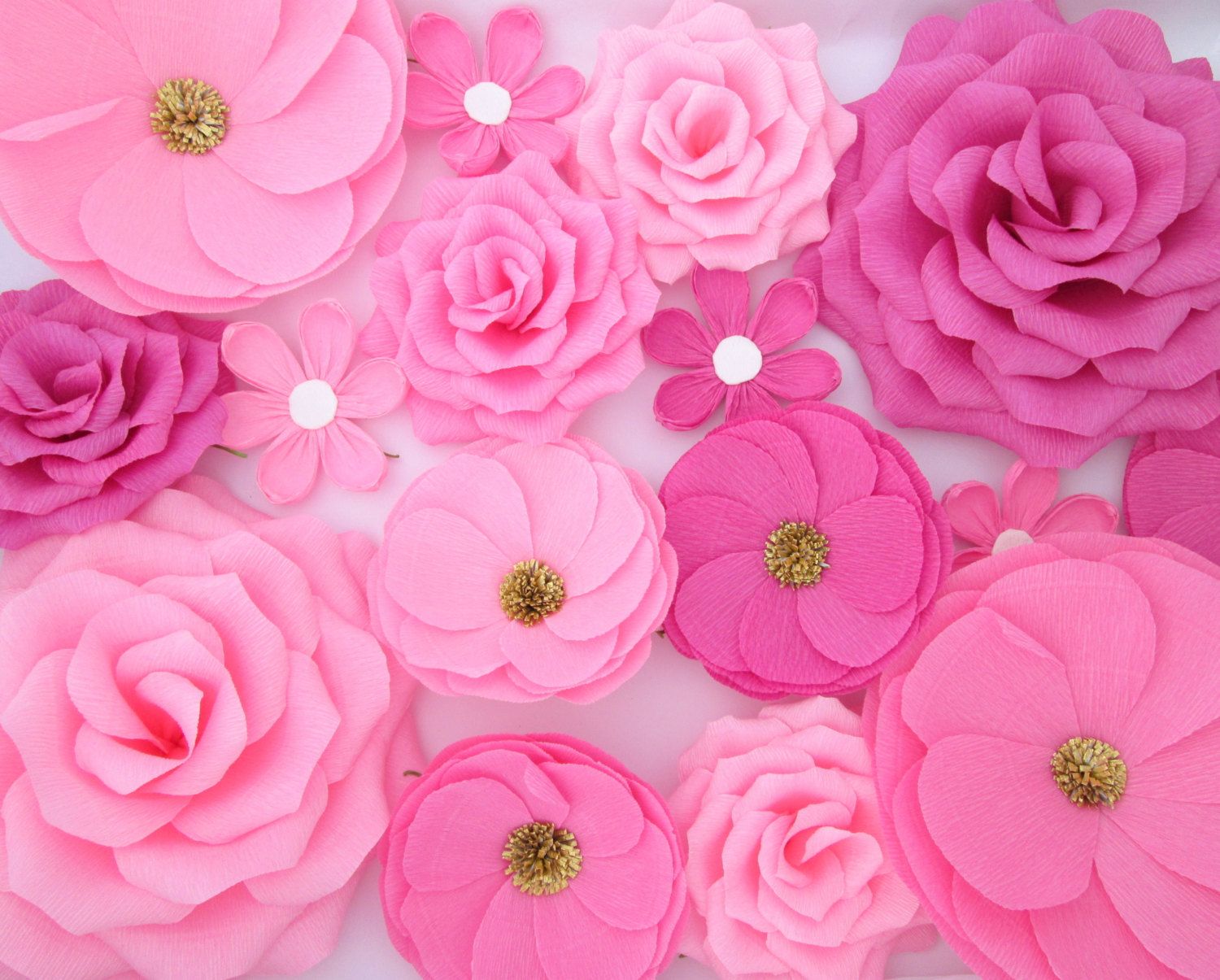 16 paper flowers wall flowers arch flowers wedding decoration paper flower for decoration