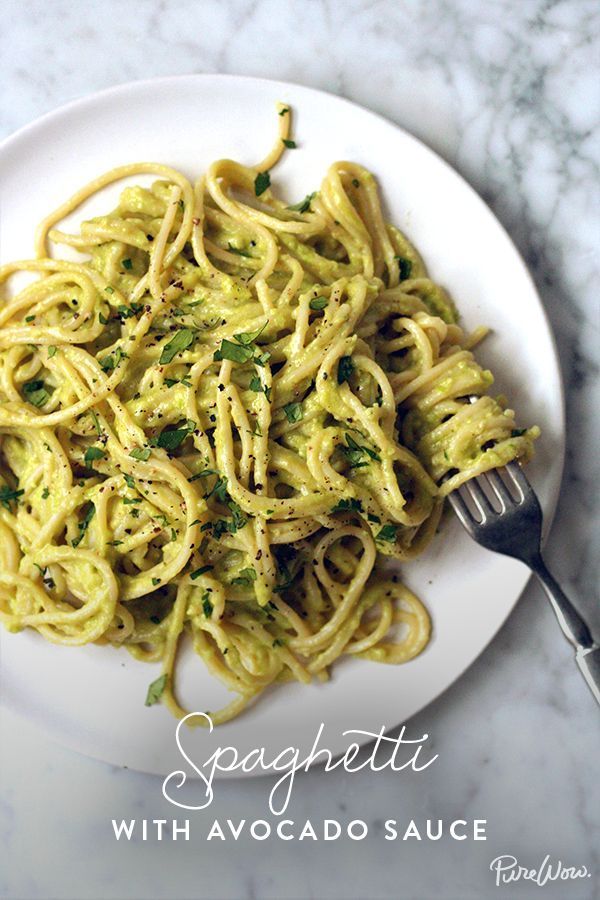 Spaghetti with Avocado Pasta Sauce Spaghetti with Avocado Pasta Sauce