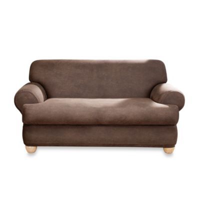 Sure Fit Reg Two Piece Stretch Leather T Cushion Loveseat Slipcover In Brown Slipcovers Love Seat - T Cushion Loveseat Slipcover Two Piece Sure Fit Reg Two Piece Stretch Leather T Cushion Loveseat Slipcover In Brown Slipcovers Love Seat - T Cushion Loveseat Slipcover Two Piece