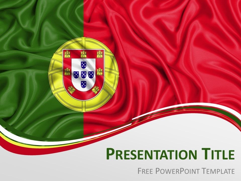 Portugal Flag PowerPoint Template